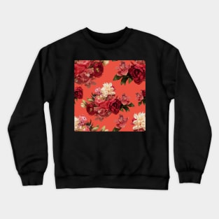 Just Flowers on Salmon Crewneck Sweatshirt